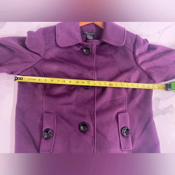 Vintage Grace Elements Women’s Purple Soft Warm Wool Coat Crop Large (16w) EUC - Picture 6 of 9